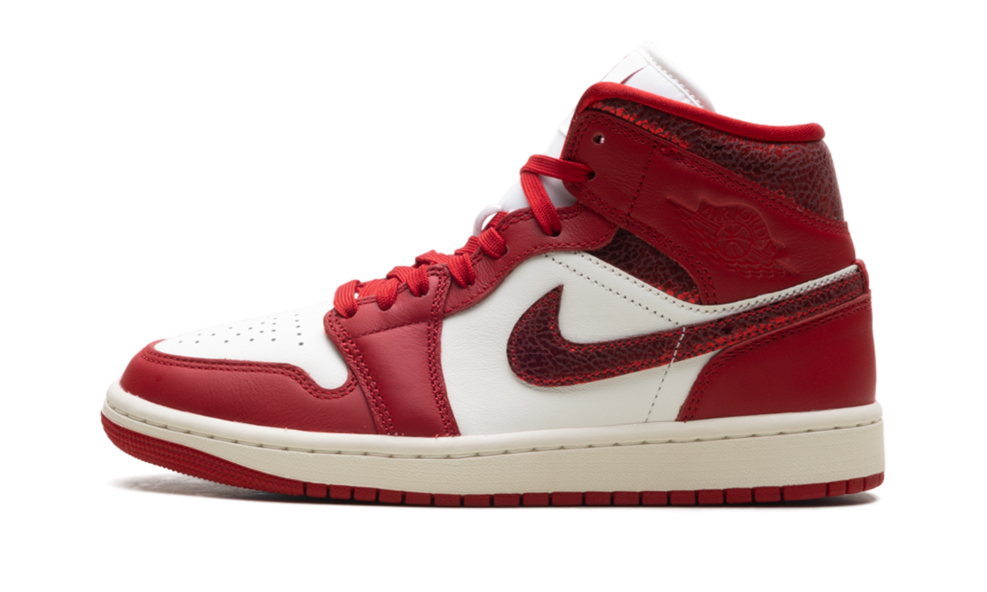 Air Jordan 1 Mid WMNS Red Cracked Leather HJ9337 106