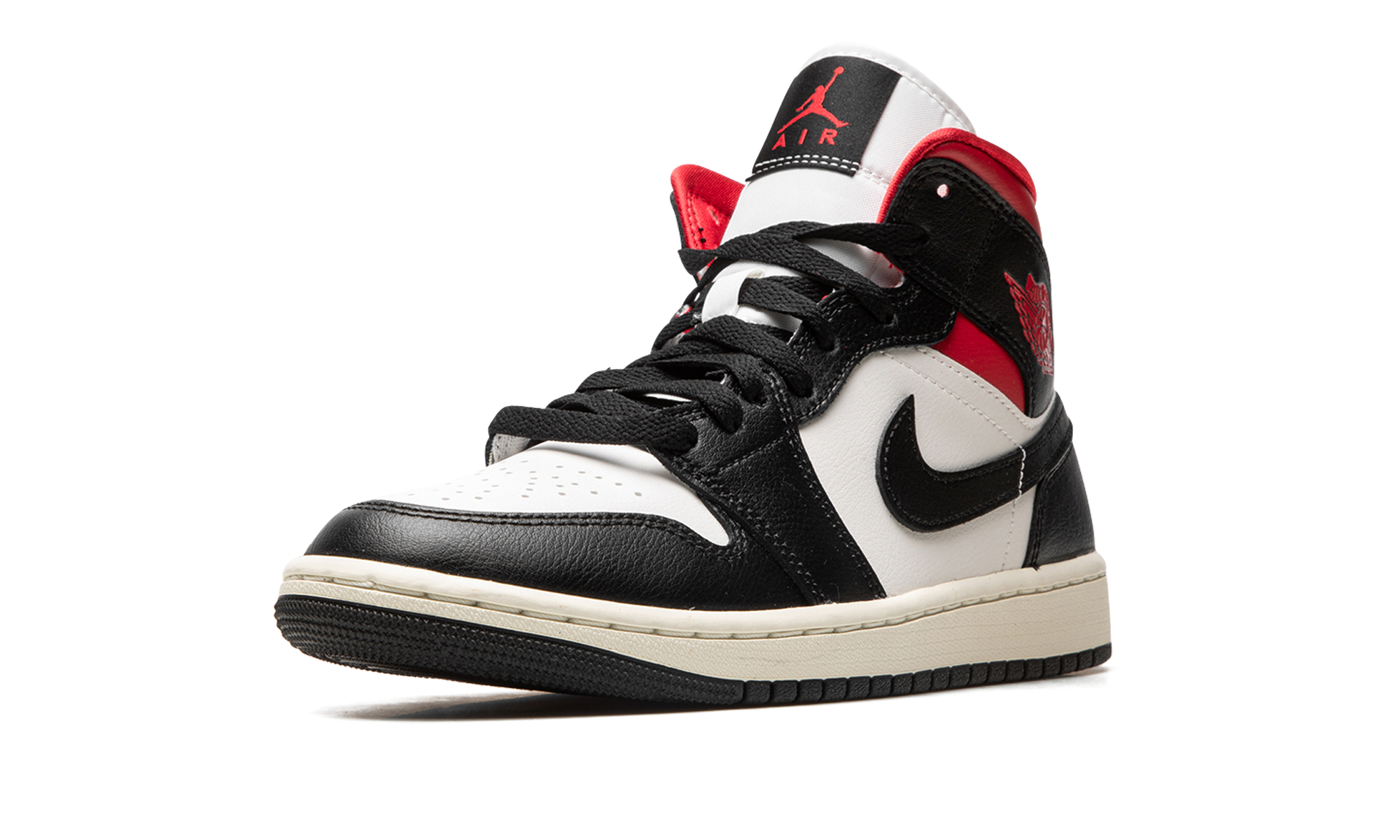 AIR JORDAN 1 MID WMNS Black / Gym Red / Sail BQ6472 061