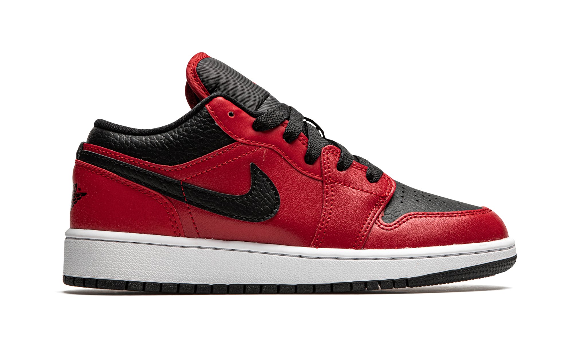 Air Jordan 1 Low GS Black Pebbled 553560 605
