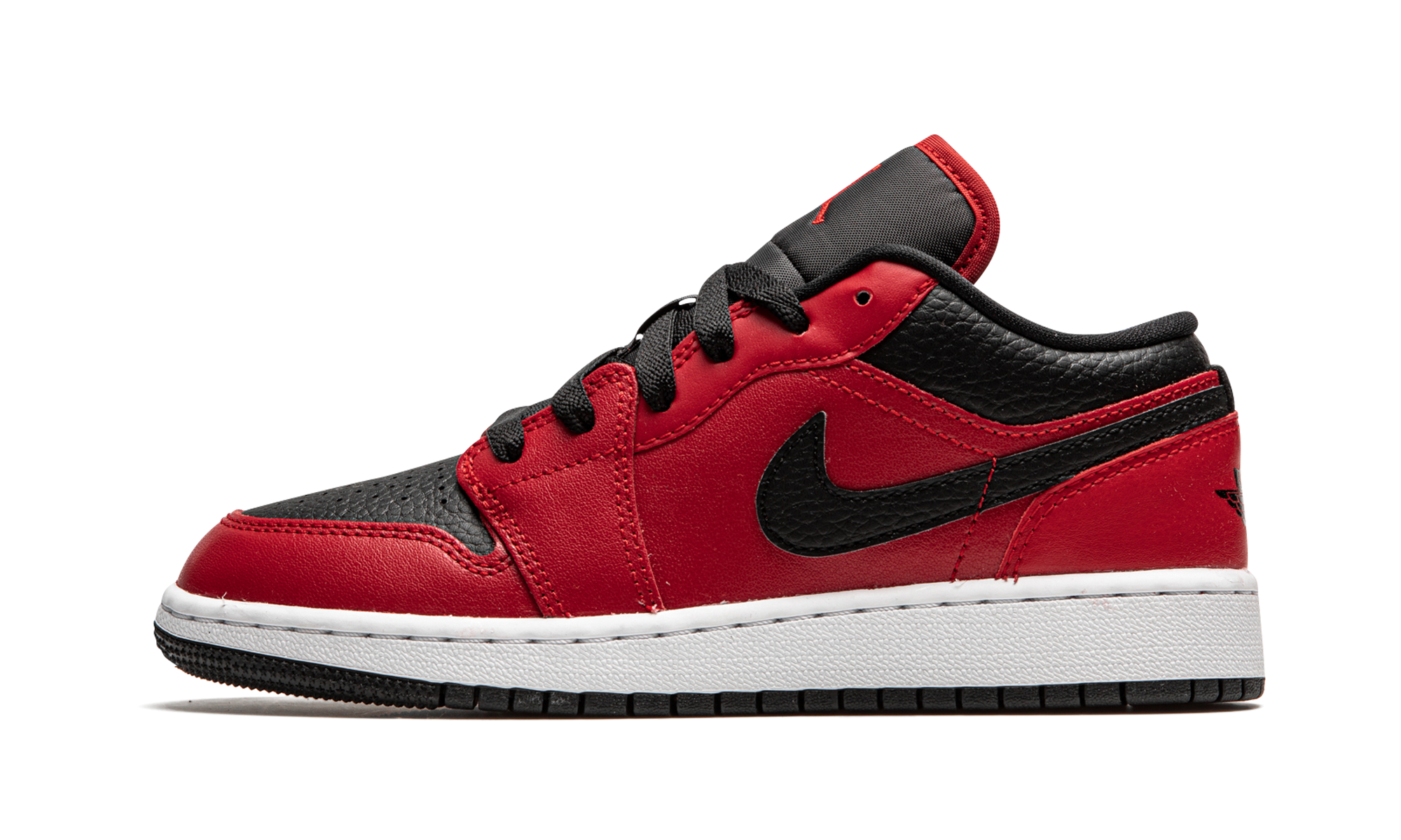 Air Jordan 1 Low GS Black Pebbled 553560 605