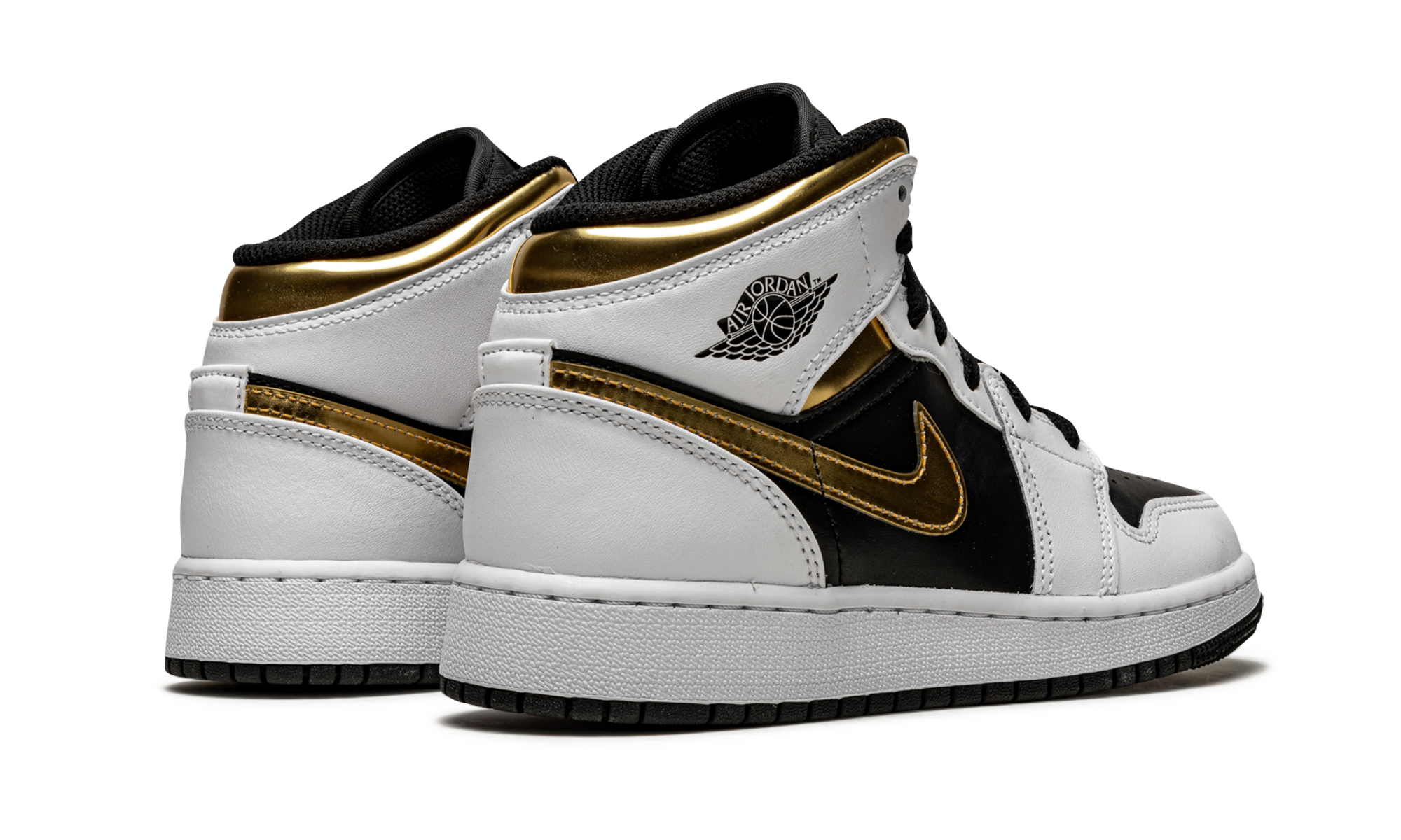 Air Jordan 1 Mid GS White / Gold / Black 554725 190