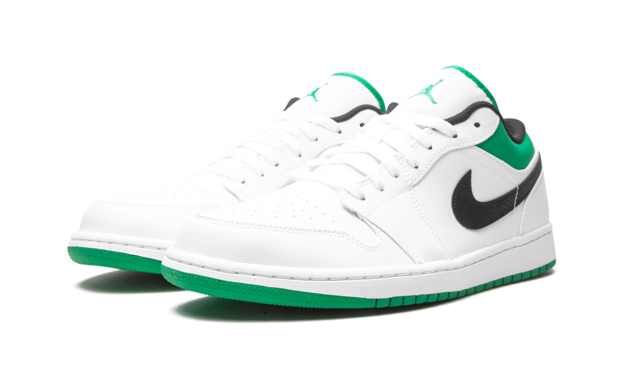 Air Jordan 1 Low White / Lucky Green 553558 129