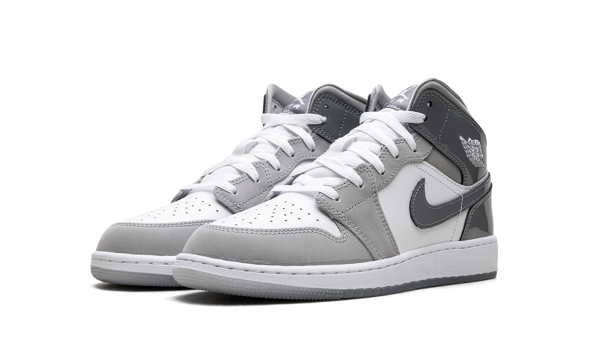 Jordan 1 Mid GS White Medium Cool Grey HF3193 100