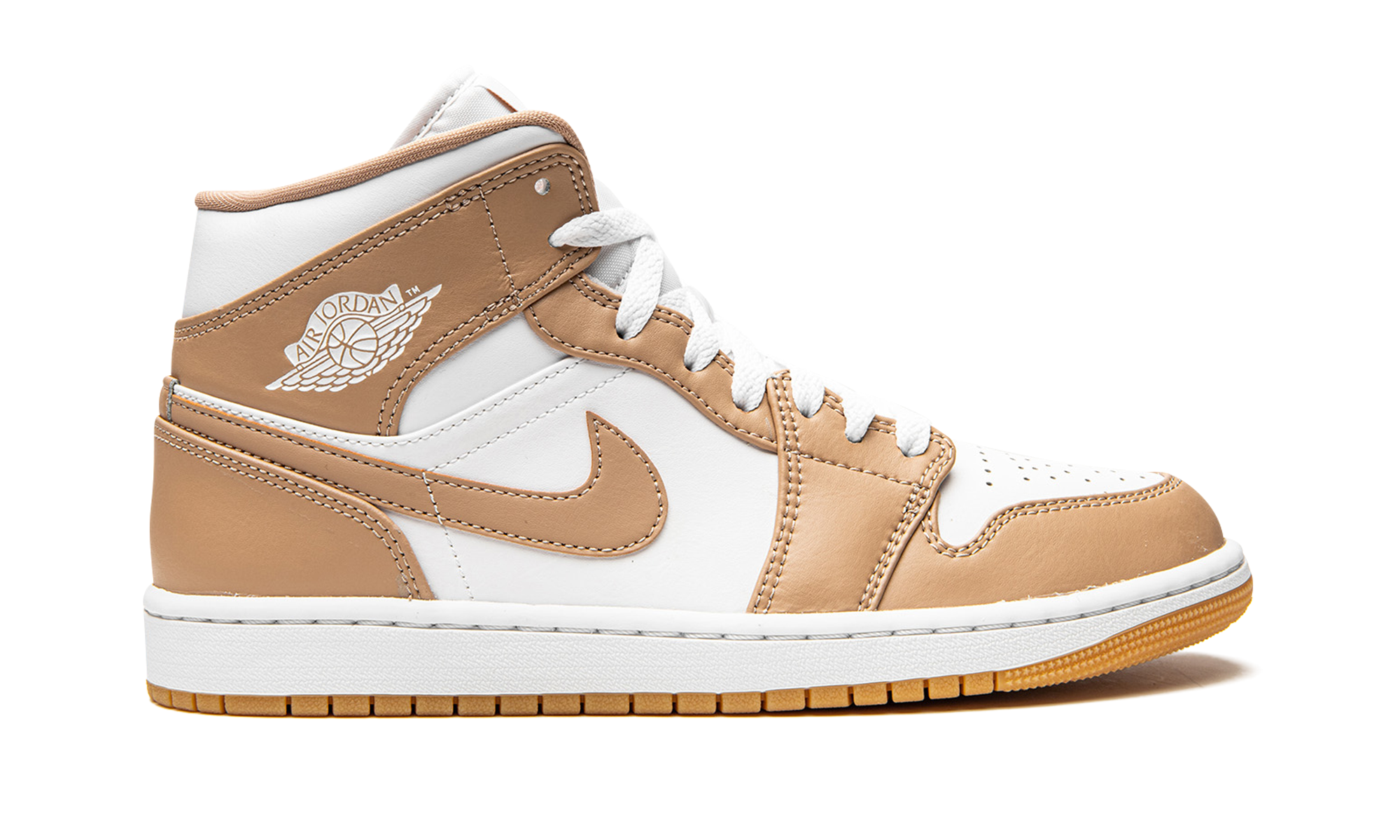 Air Jordan 1 Mid Tan / Gum 554724 271