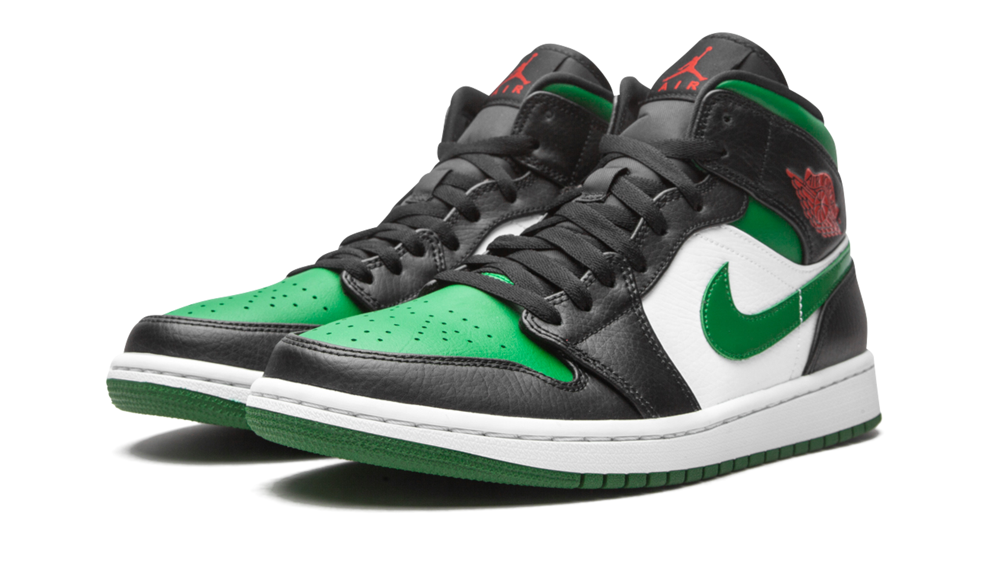 Air Jordan 1 Mid Green Toe 554724 067