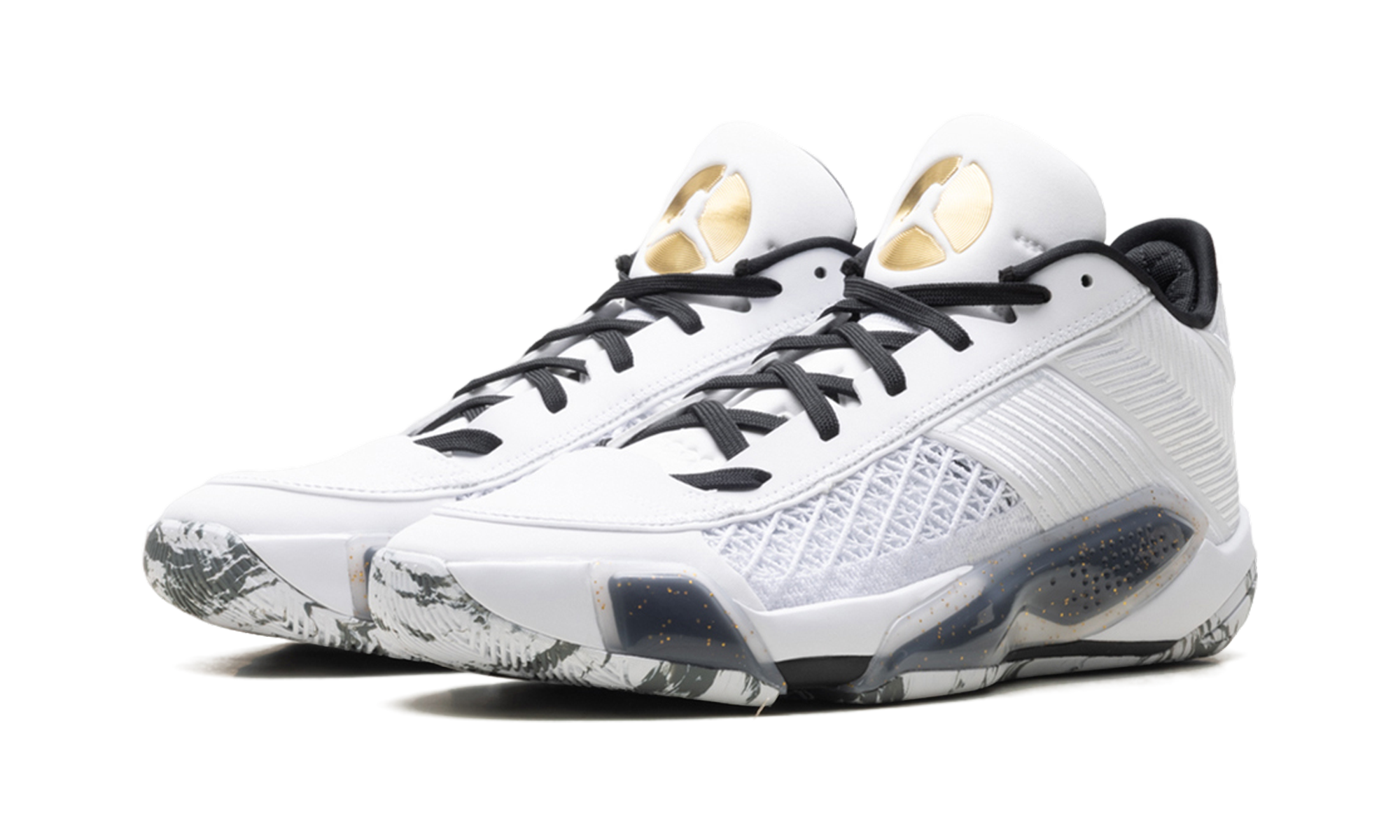 Jordan 38 Low White Metallic Gold Black FD2326 107