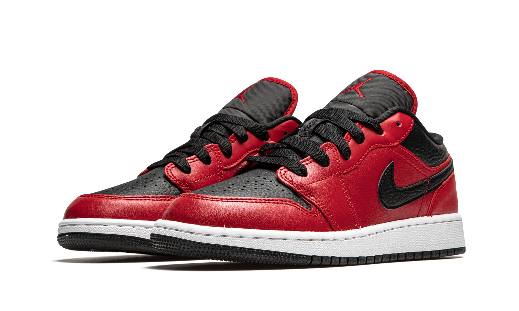 Air Jordan 1 Low GS Black Pebbled 553560 605