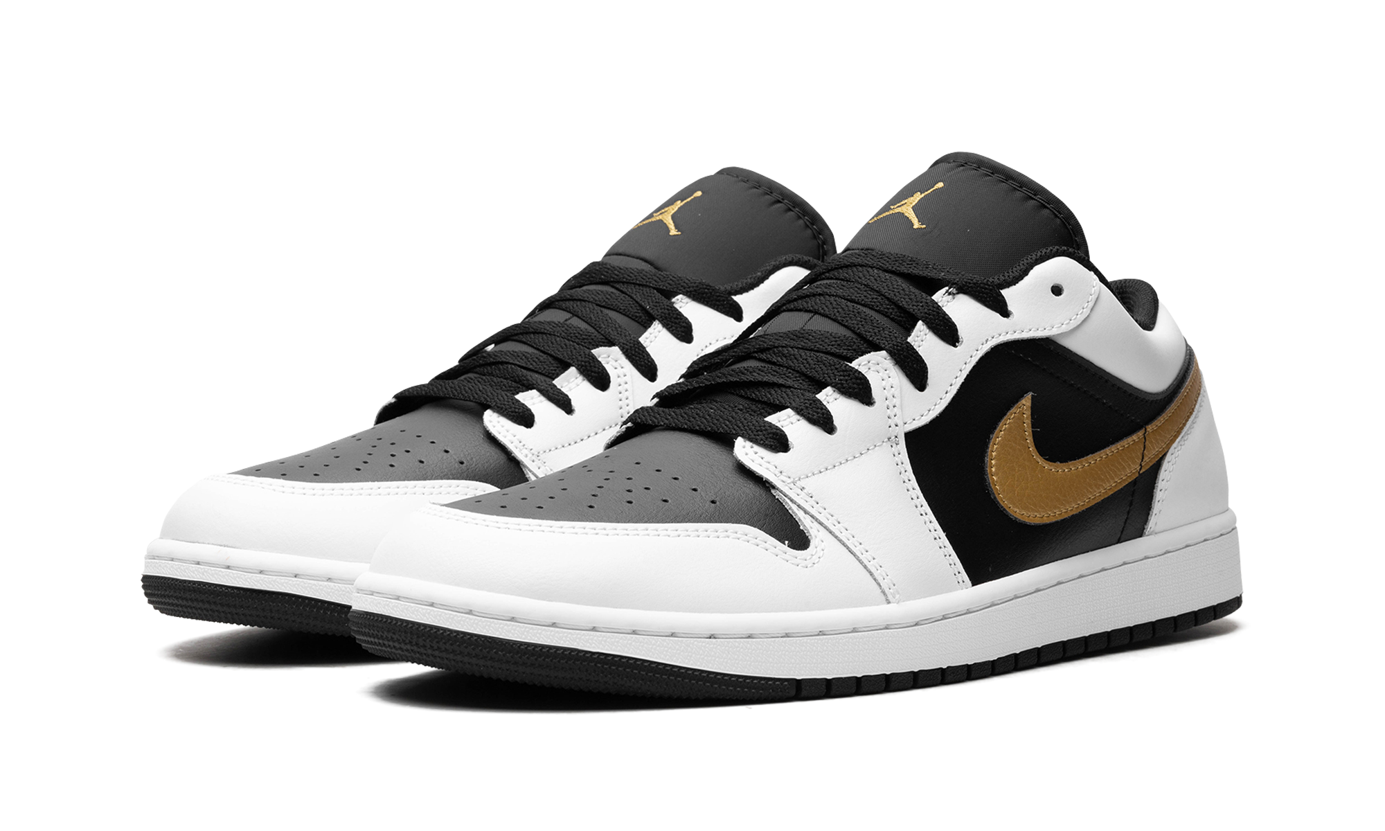 Air Jordan 1 Low Gold Swoosh 553558 172