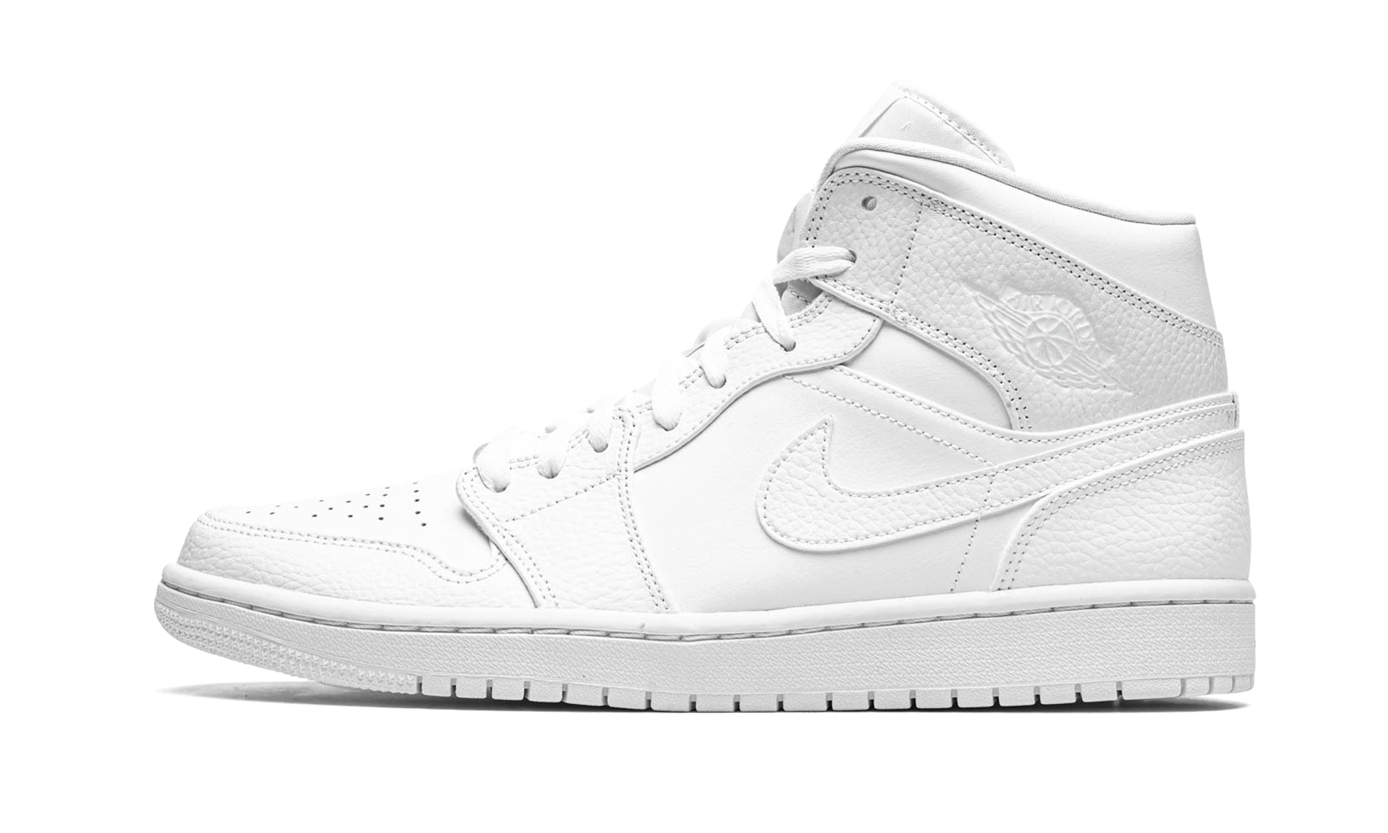 Air Jordan 1 Mid Triple White 554724 130