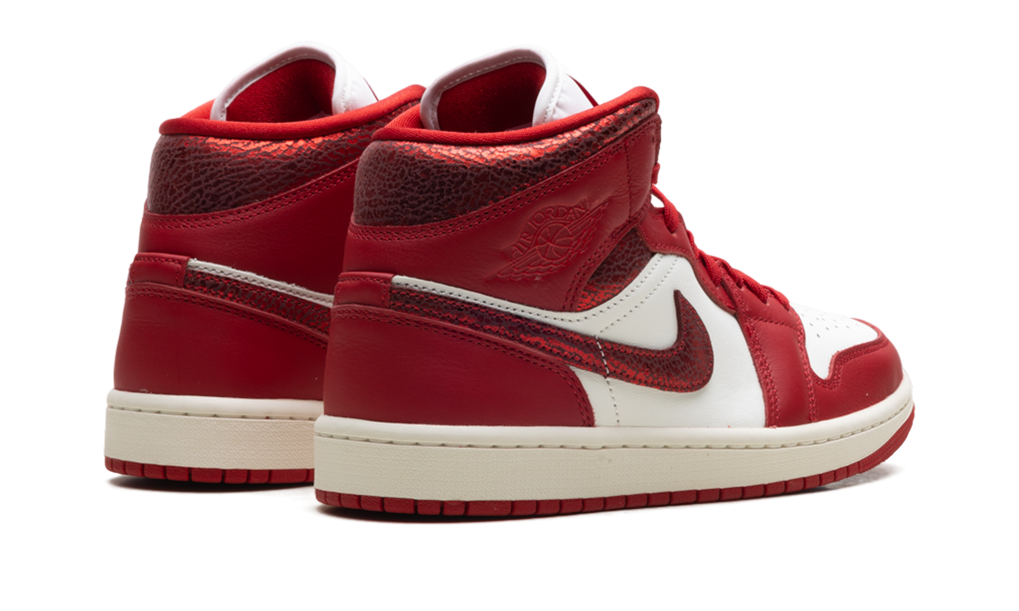 Air Jordan 1 Mid WMNS Red Cracked Leather HJ9337 106
