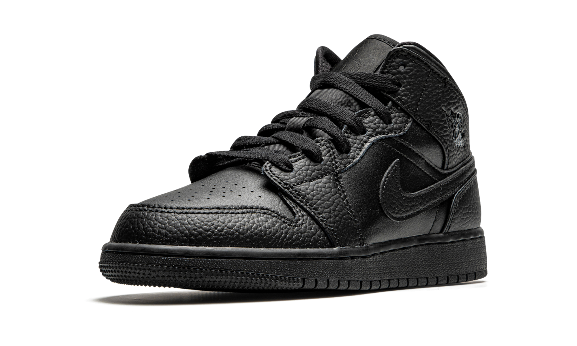 Air Jordan 1 Mid GS Triple Black 554725 091