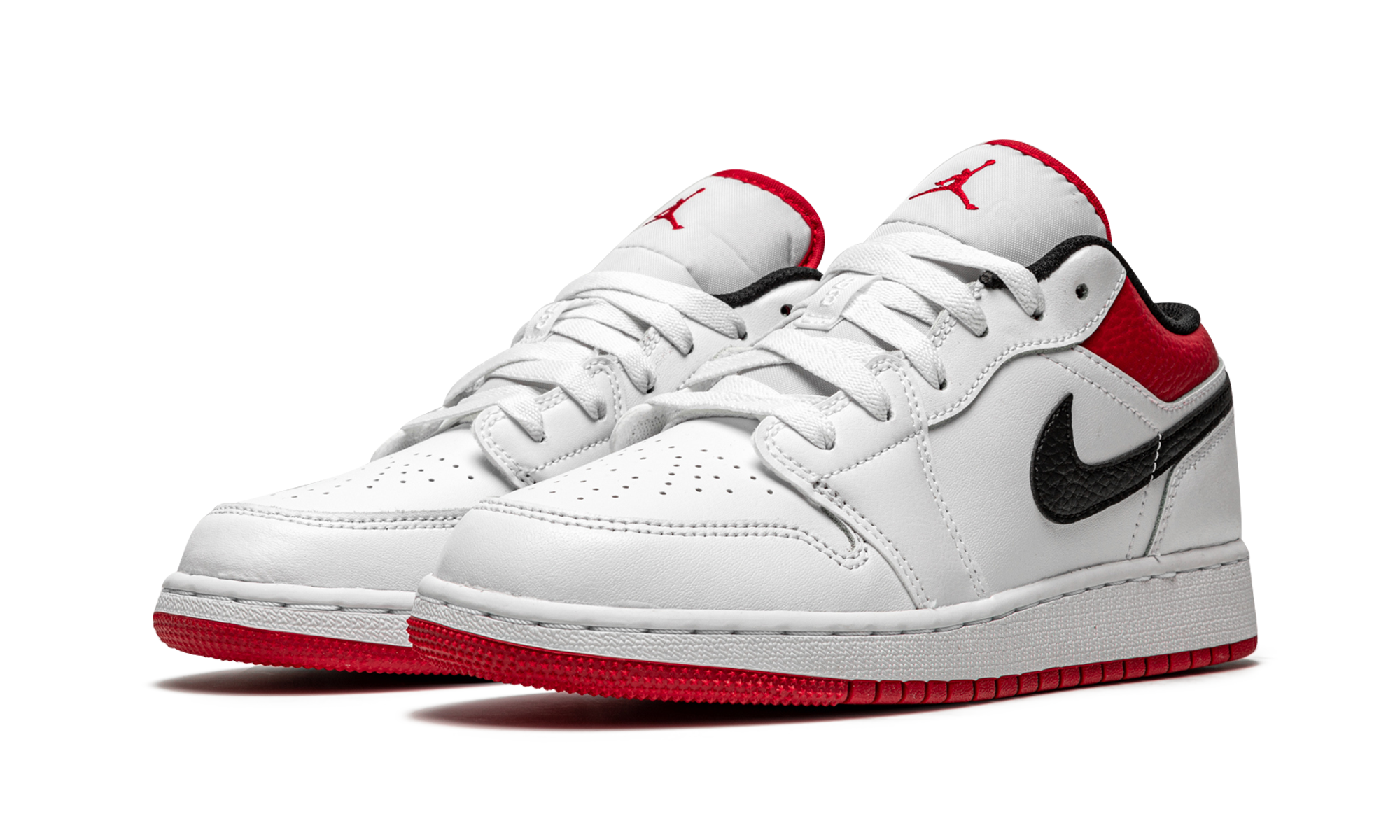 Air Jordan 1 Low GS White / Gym Red 553560 118