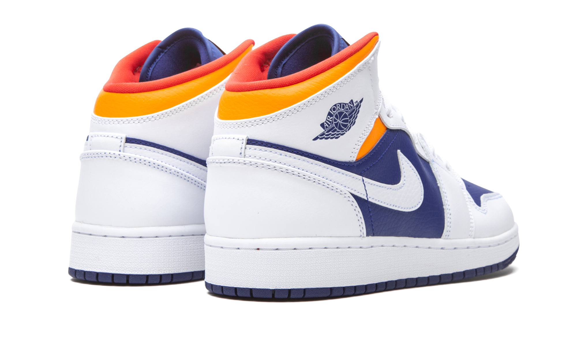 Air Jordan 1 Mid GS White Deep Royal Blue 554725 131