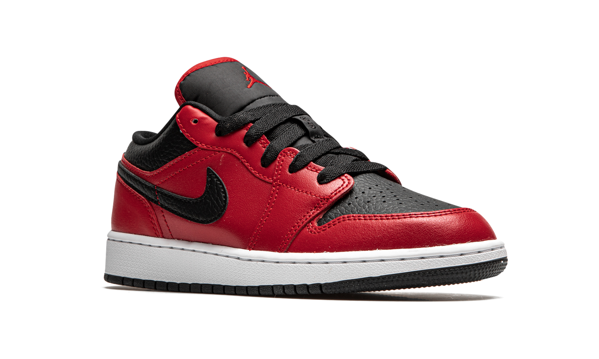 Air Jordan 1 Low GS Black Pebbled 553560 605