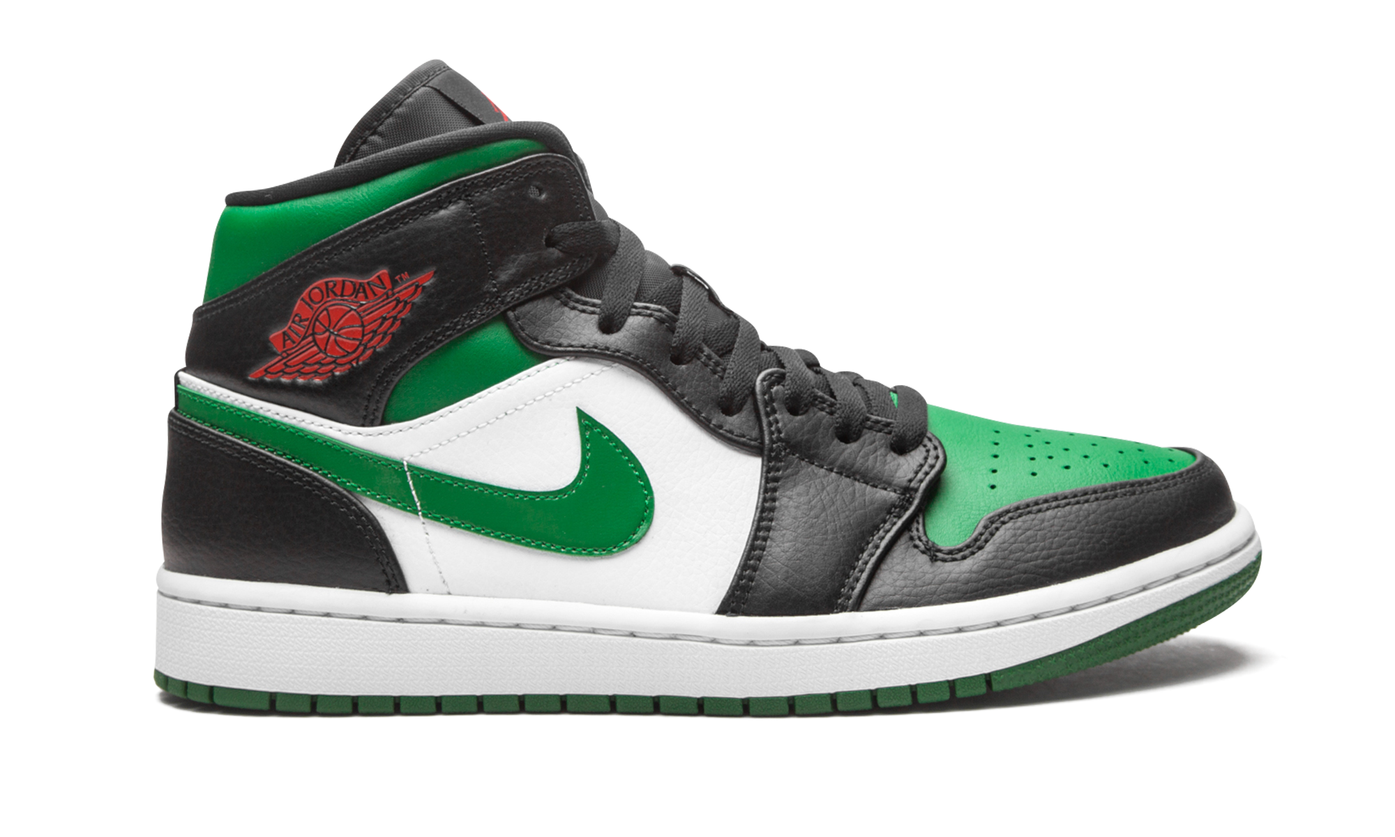 Air Jordan 1 Mid Green Toe 554724 067