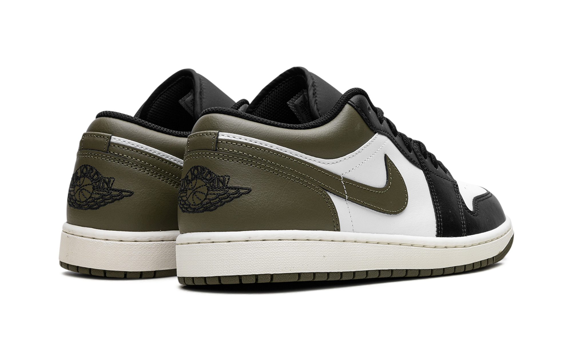 Air Jordan 1 Low Black Toe Medium Olive 553558 092