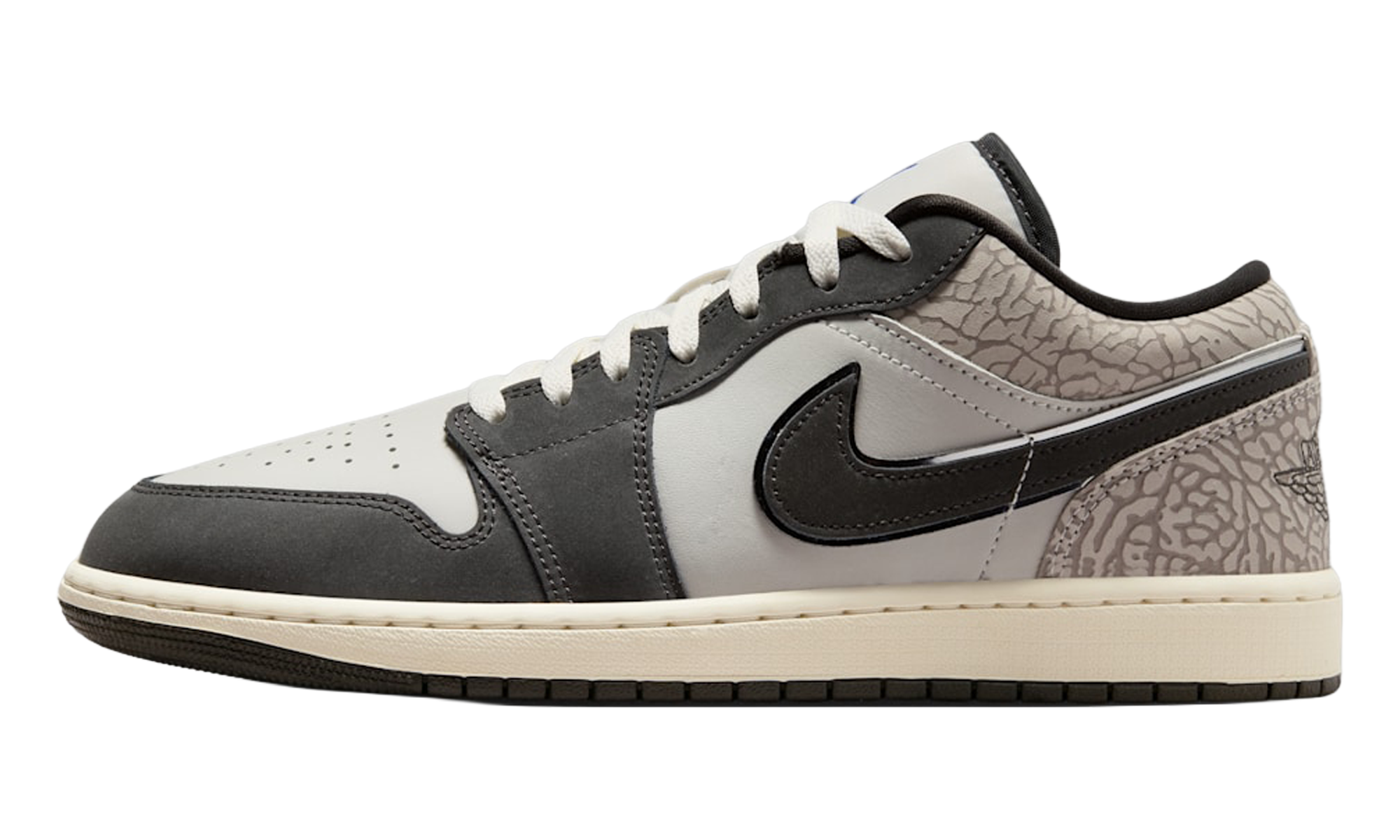 Air Jordan 1 Low SE Sail Deep Pewter Elephent Print IU2268 100