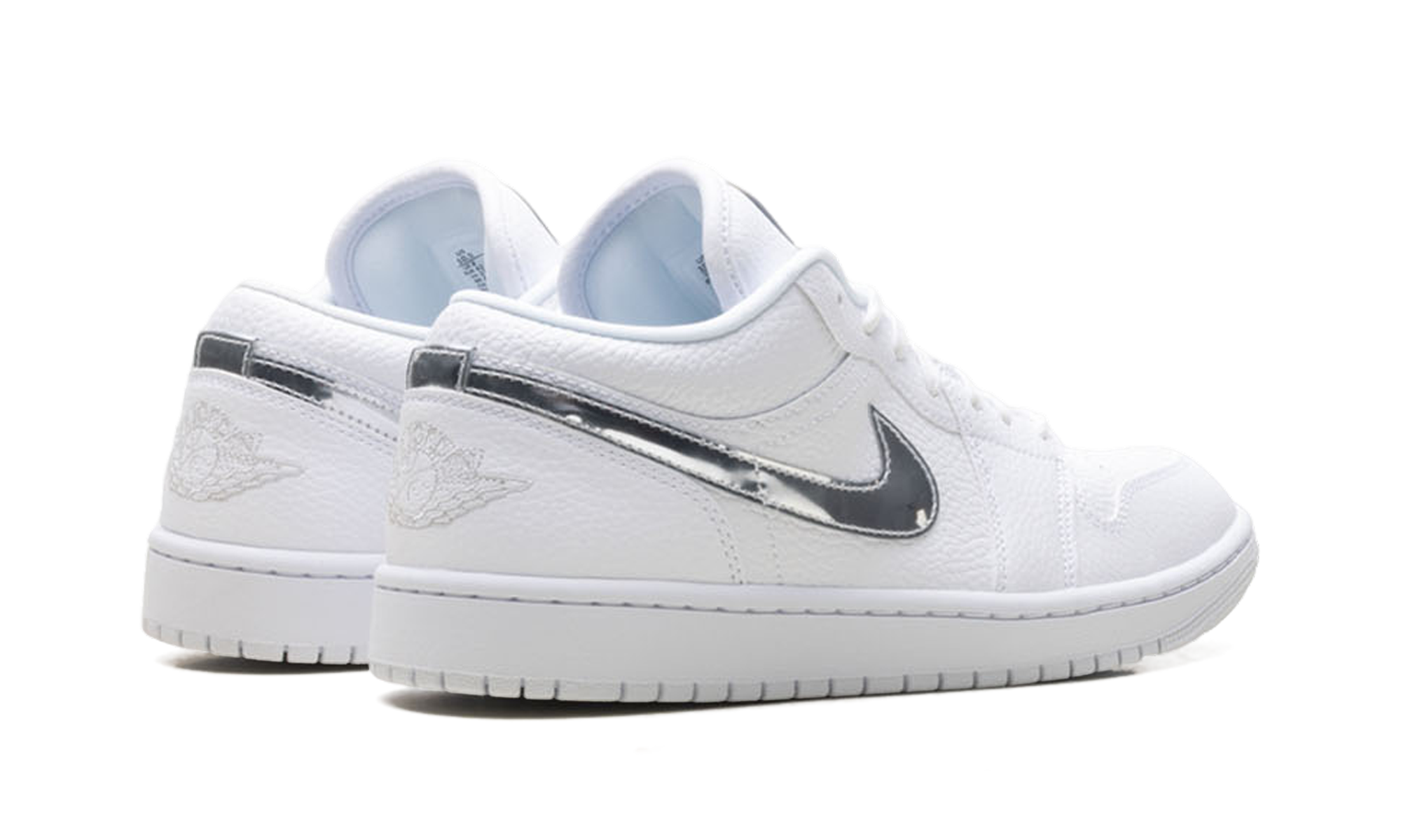 Womens Air Jordan 1 Low SE White Metallic Silver' IQ9381 100