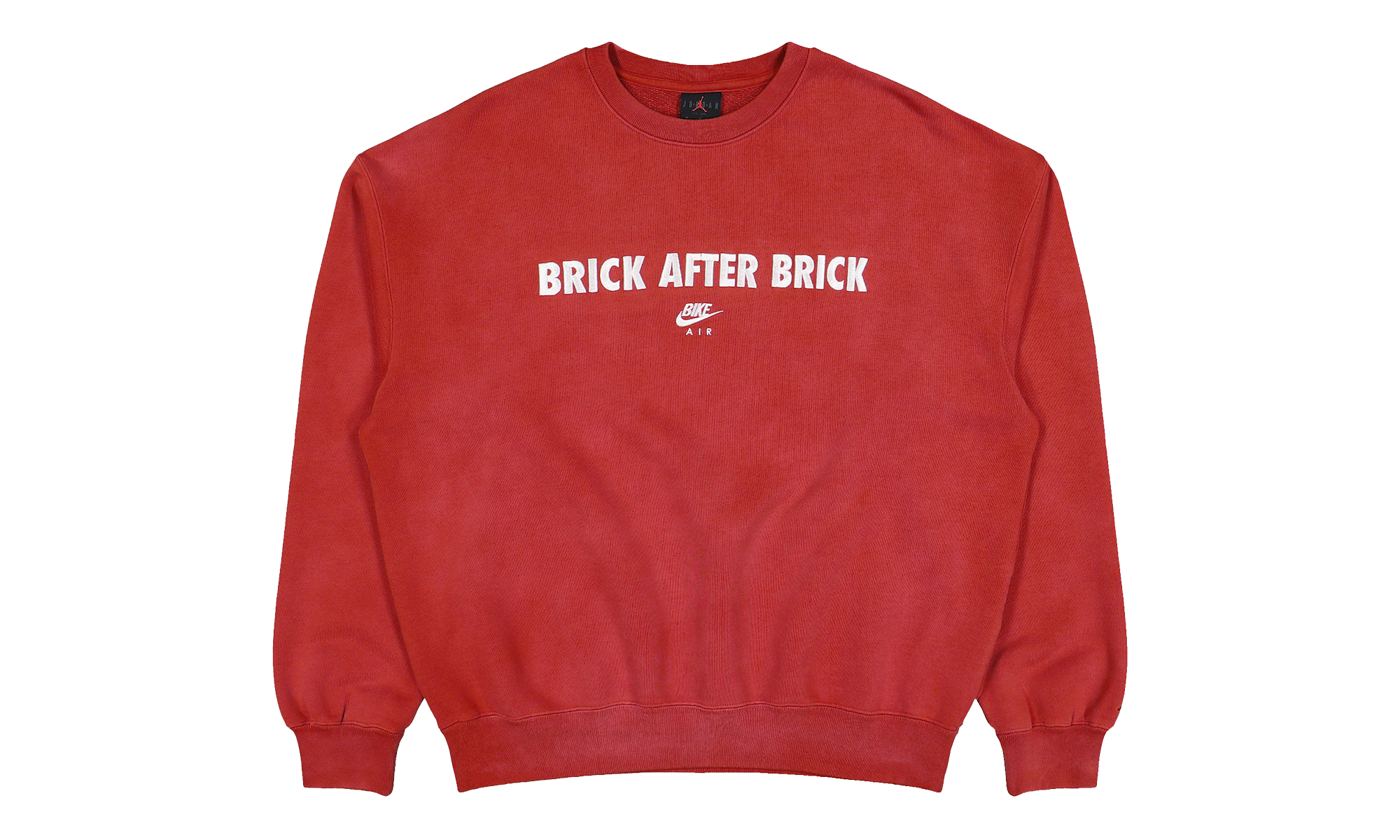 Air Jordan x Nigel Sylvester Brick After Brick Fleece Crewneck Sweatshirt Vermilion / Sail IQ8154 671