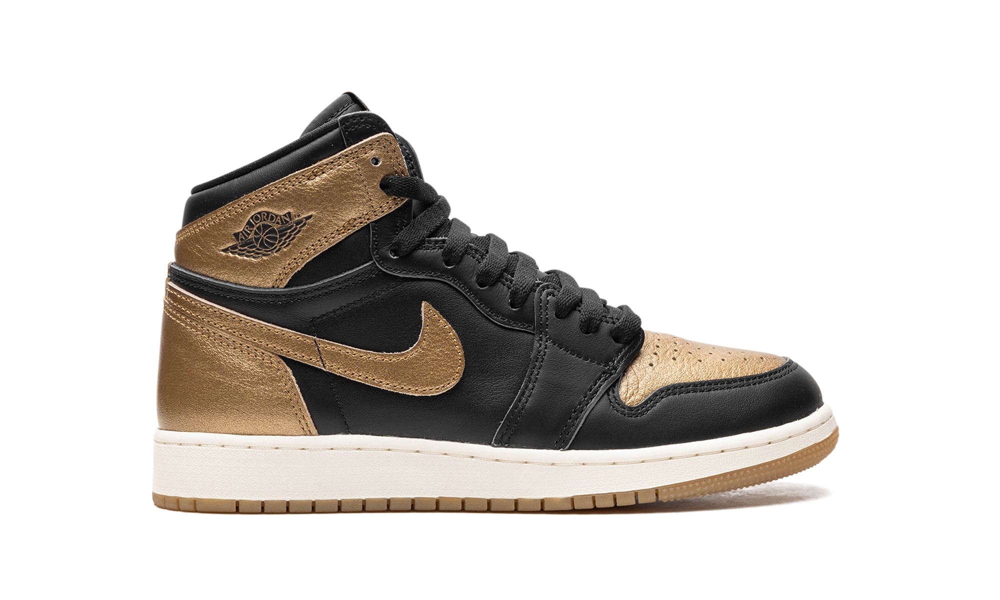 Air Jordan 1 GS Black Metallic Gold FD1437 071