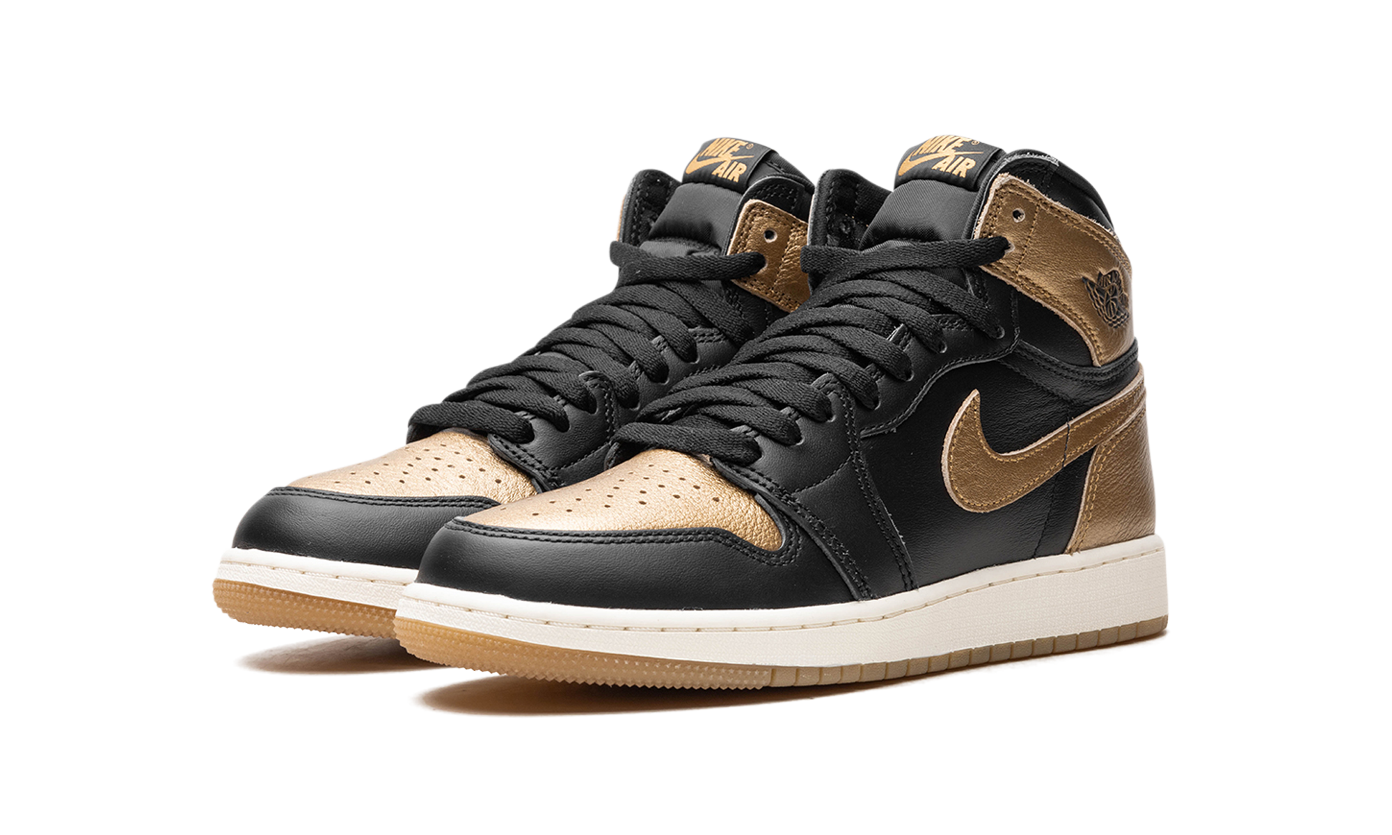Air Jordan 1 GS Black Metallic Gold FD1437 071