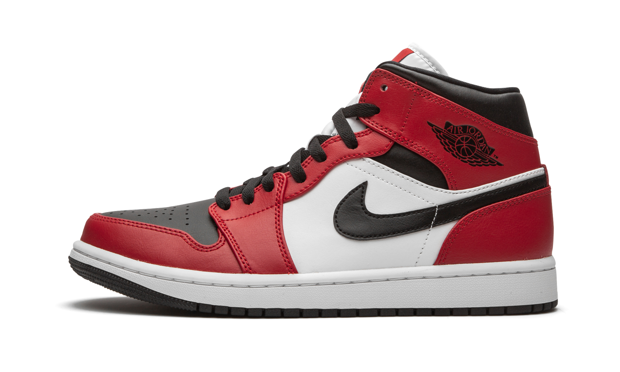 Air Jordan 1 Mid Chicago Black Toe 554724 069