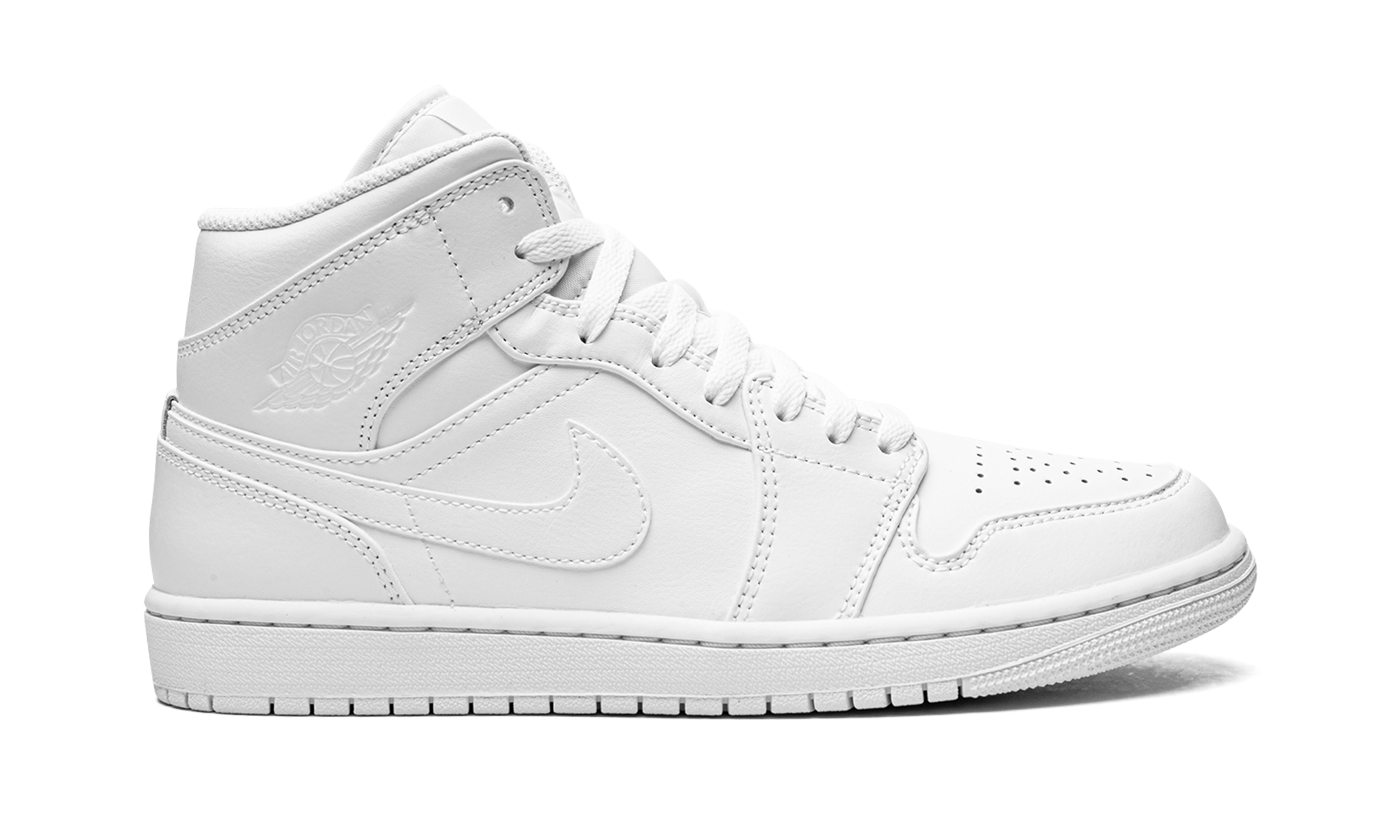 Air Jordan 1 Mid Triple White 554724 136