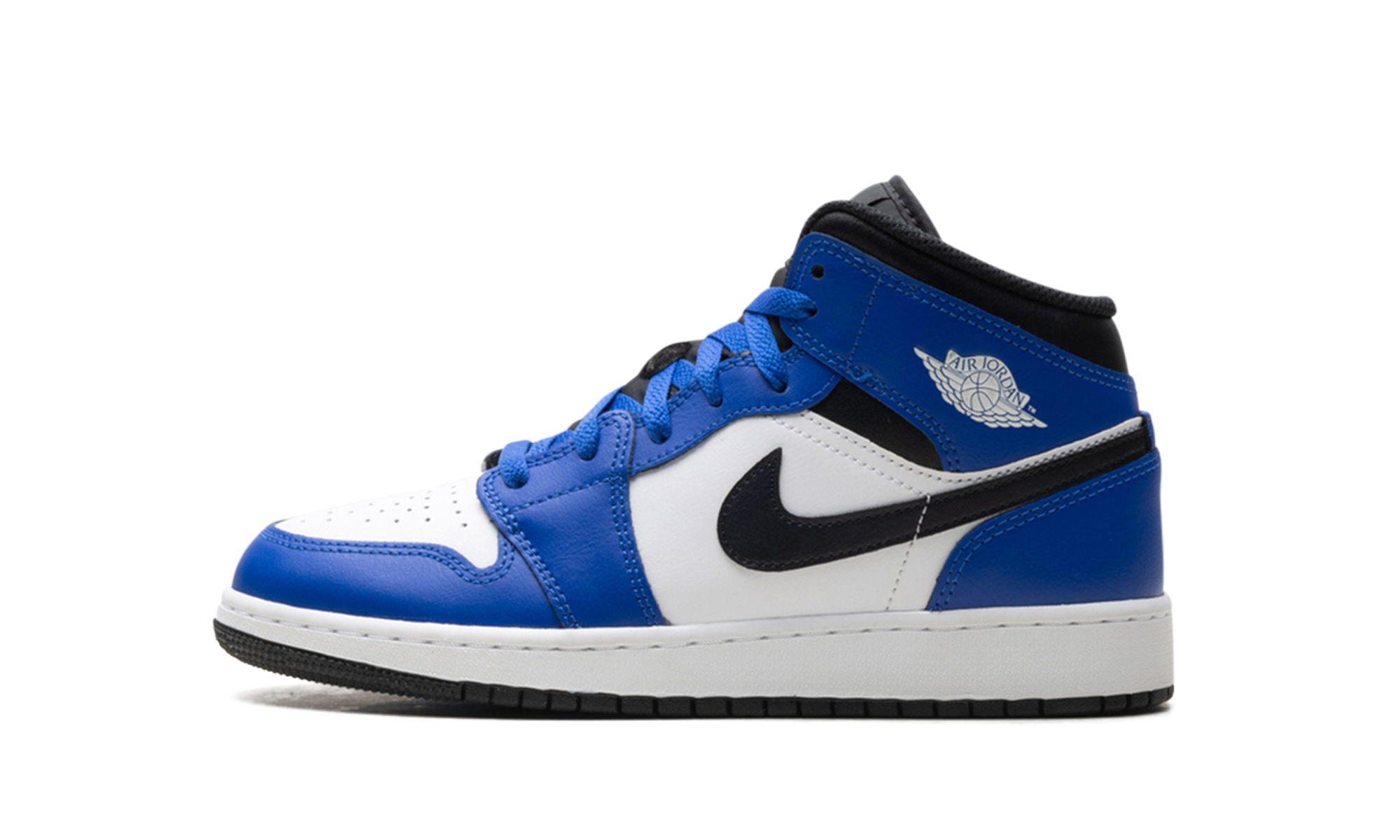 Jordan 1 Mid GS Game Royal White Black DQ8423 402