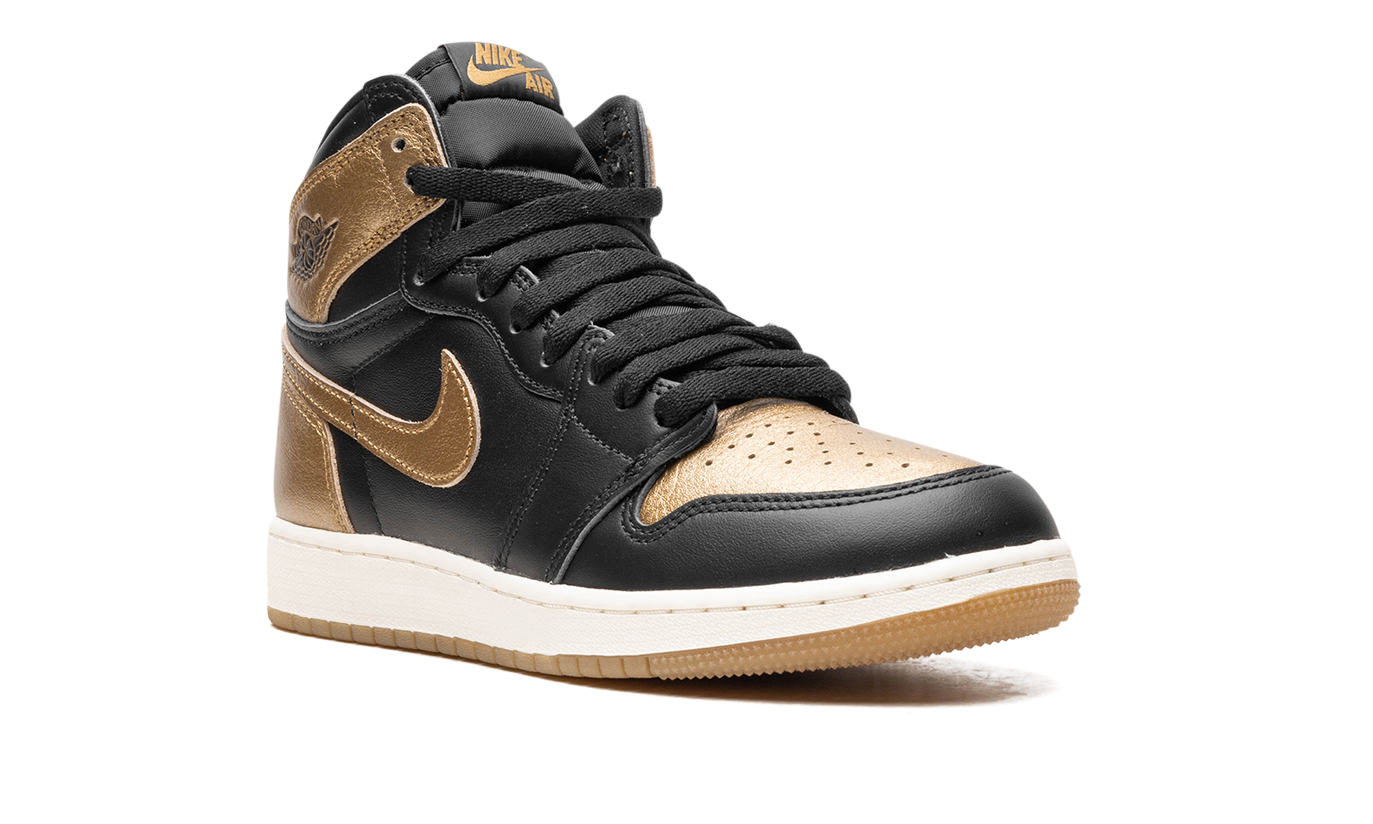 Air Jordan 1 GS Black Metallic Gold FD1437 071